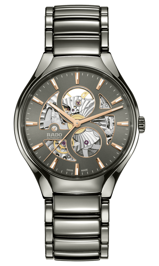RADO True Round 40mm Grey Automatic Open Heart Men's Watch R27108112