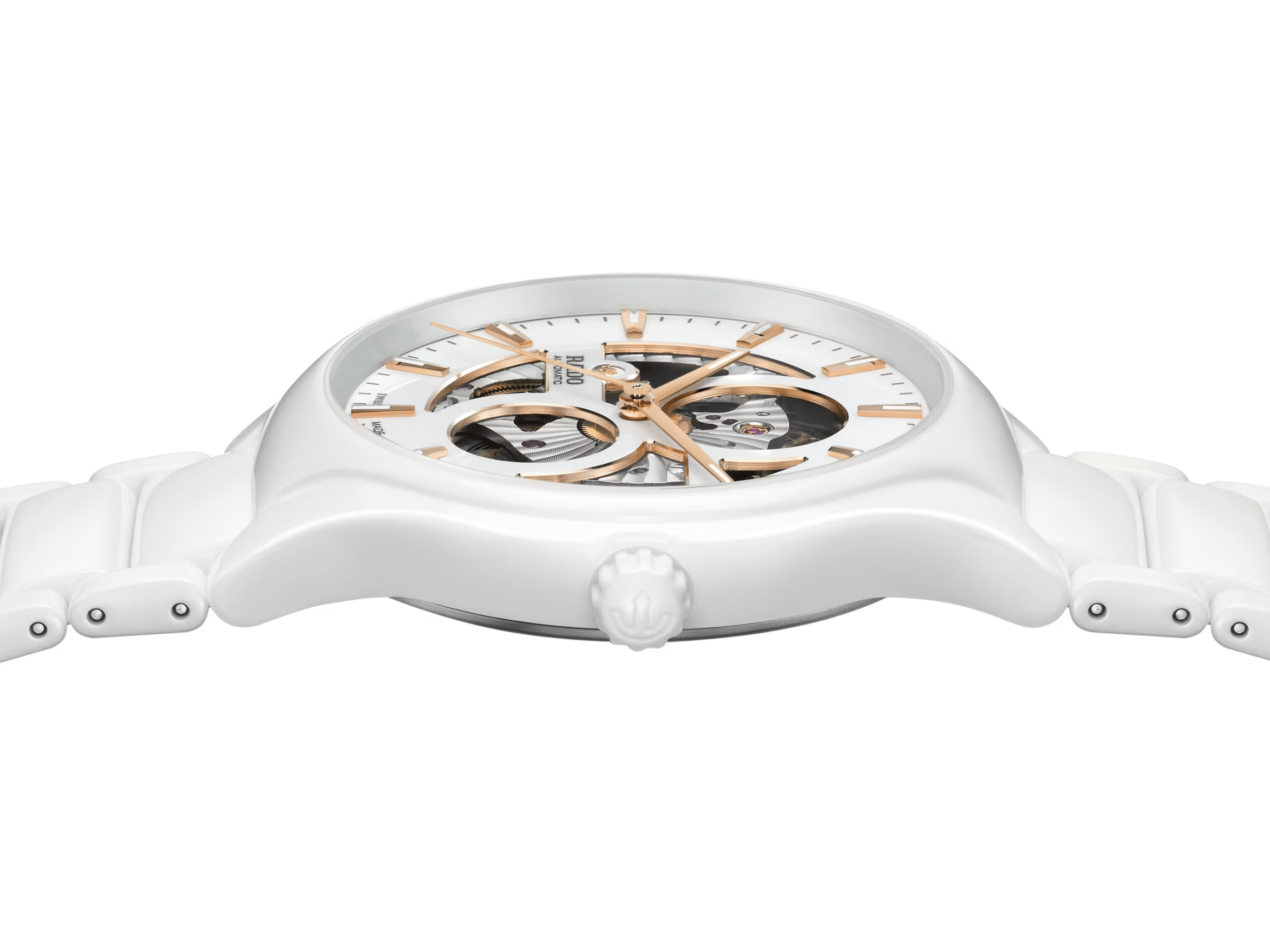 RADO True Round 40mm White Automatic Open Heart Men's Watch R27115012