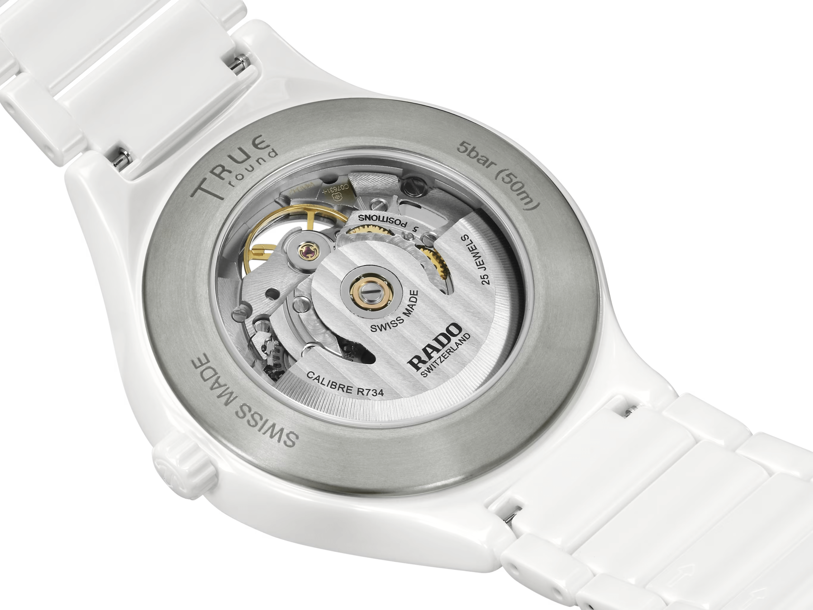 RADO True Round 40mm White Automatic Open Heart Men's Watch R27115012