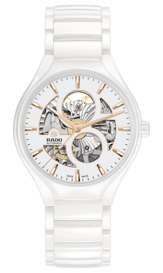RADO True Round 40mm White Automatic Open Heart Men's Watch R27115012