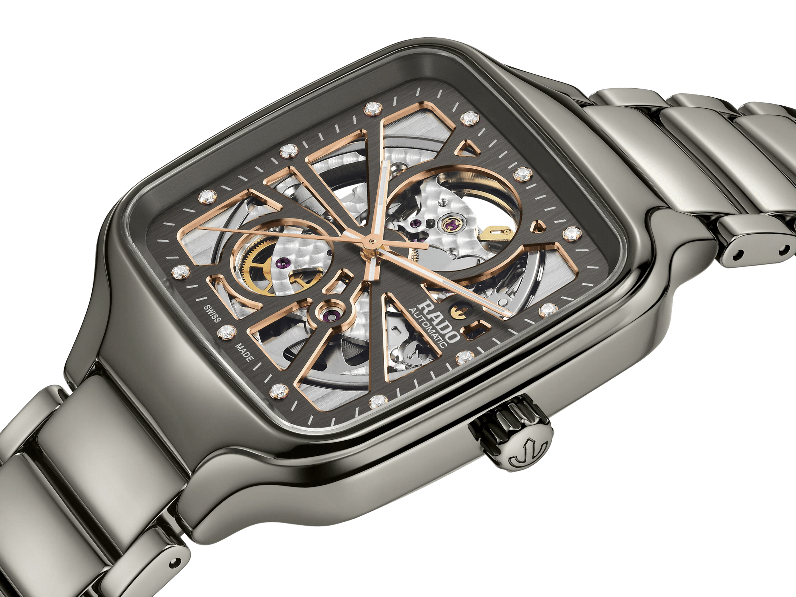 RADO True Square Automatic Open Heart Plasma 38mm Men's Watch R27083712