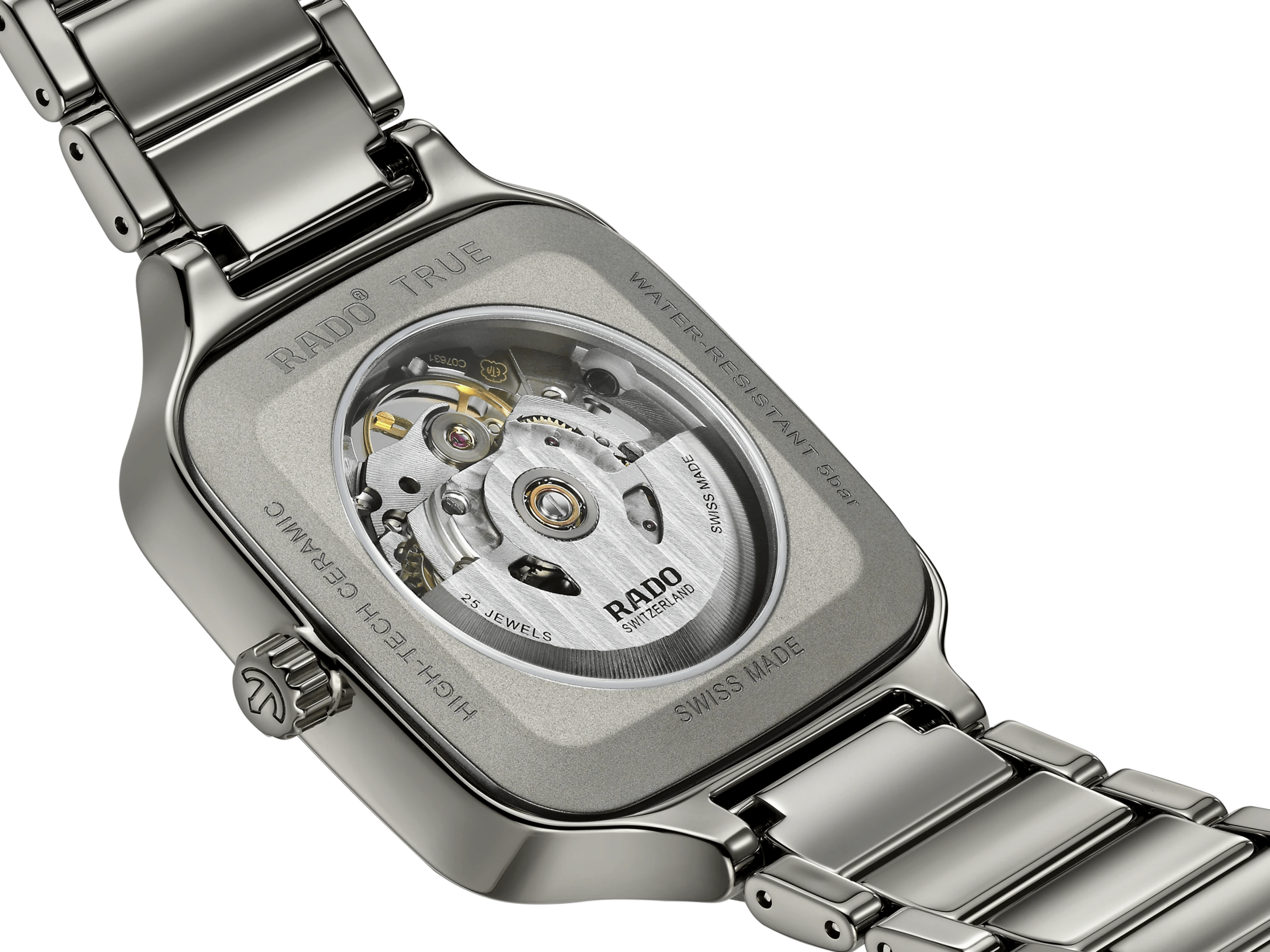 RADO True Square Automatic Open Heart Plasma 38mm Men's Watch R27083712