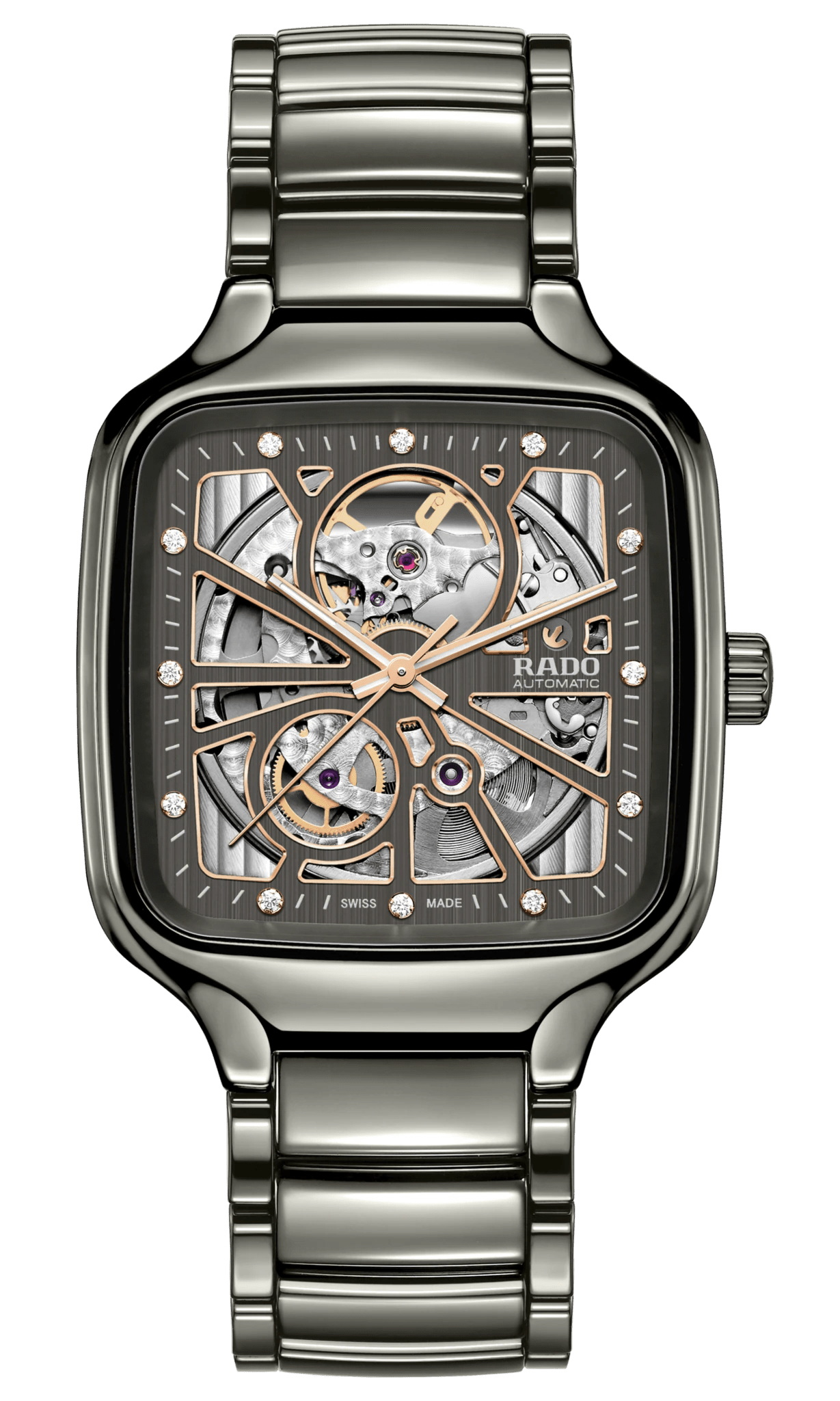 RADO True Square Automatic Open Heart Plasma 38mm Men's Watch R27083712