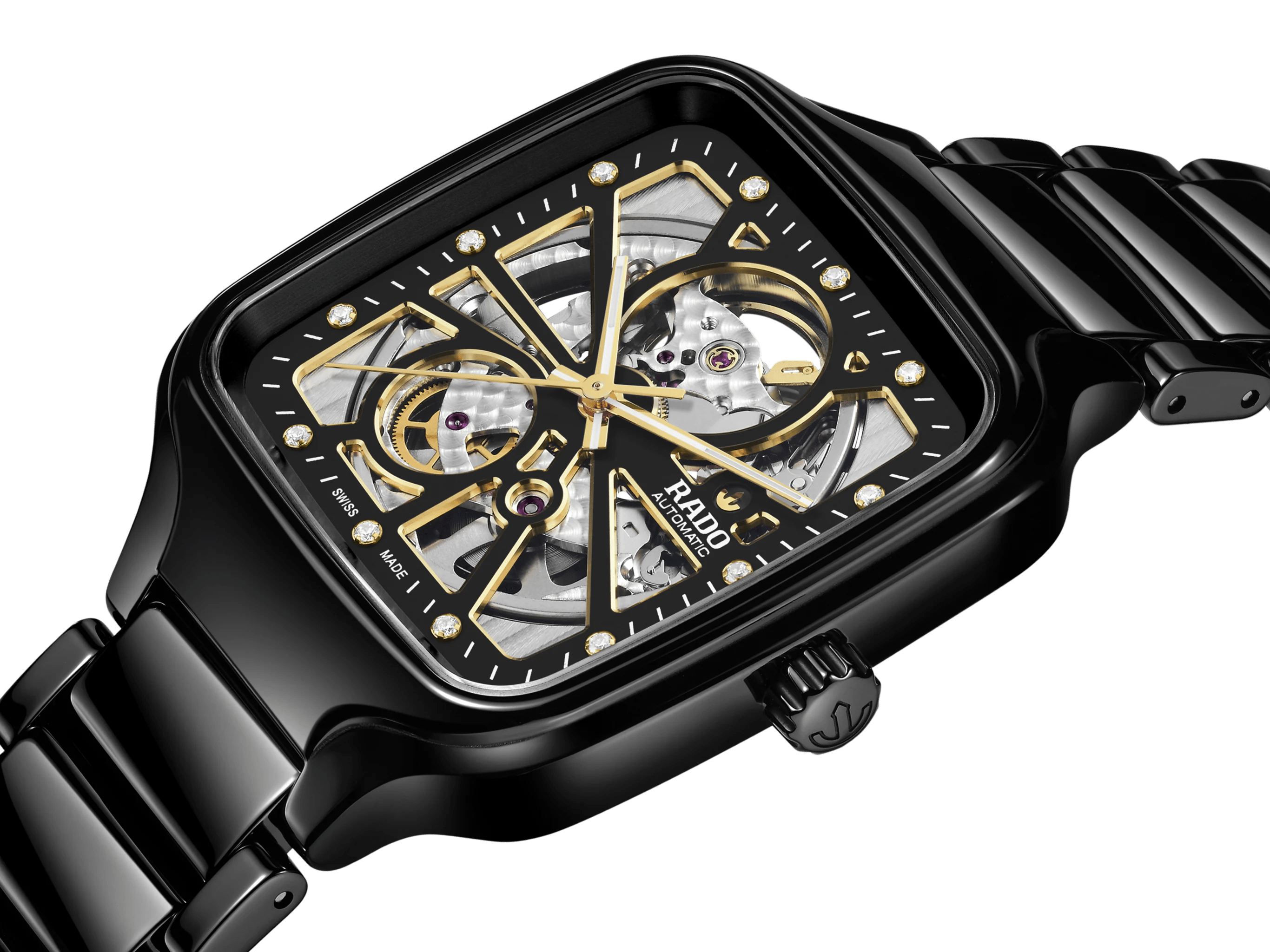 RADO True Square Automatic Open Heart Black 38mm Men's Watch R27086712