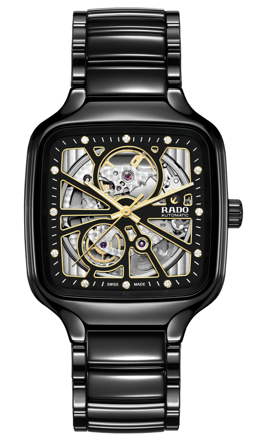 RADO True Square Automatic Open Heart Black 38mm Men's Watch R27086712