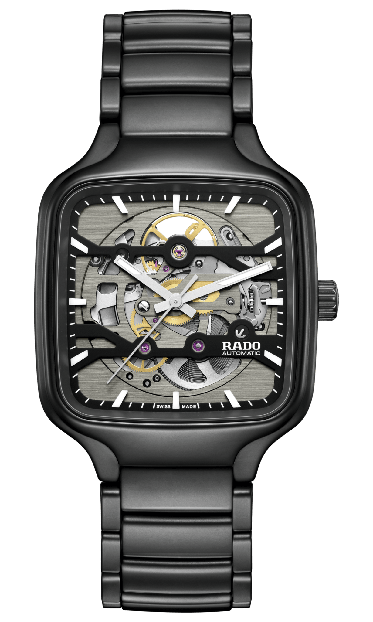 RADO True Square Automatic Skeleton 38mm Black Dial Men's Watch R27197152