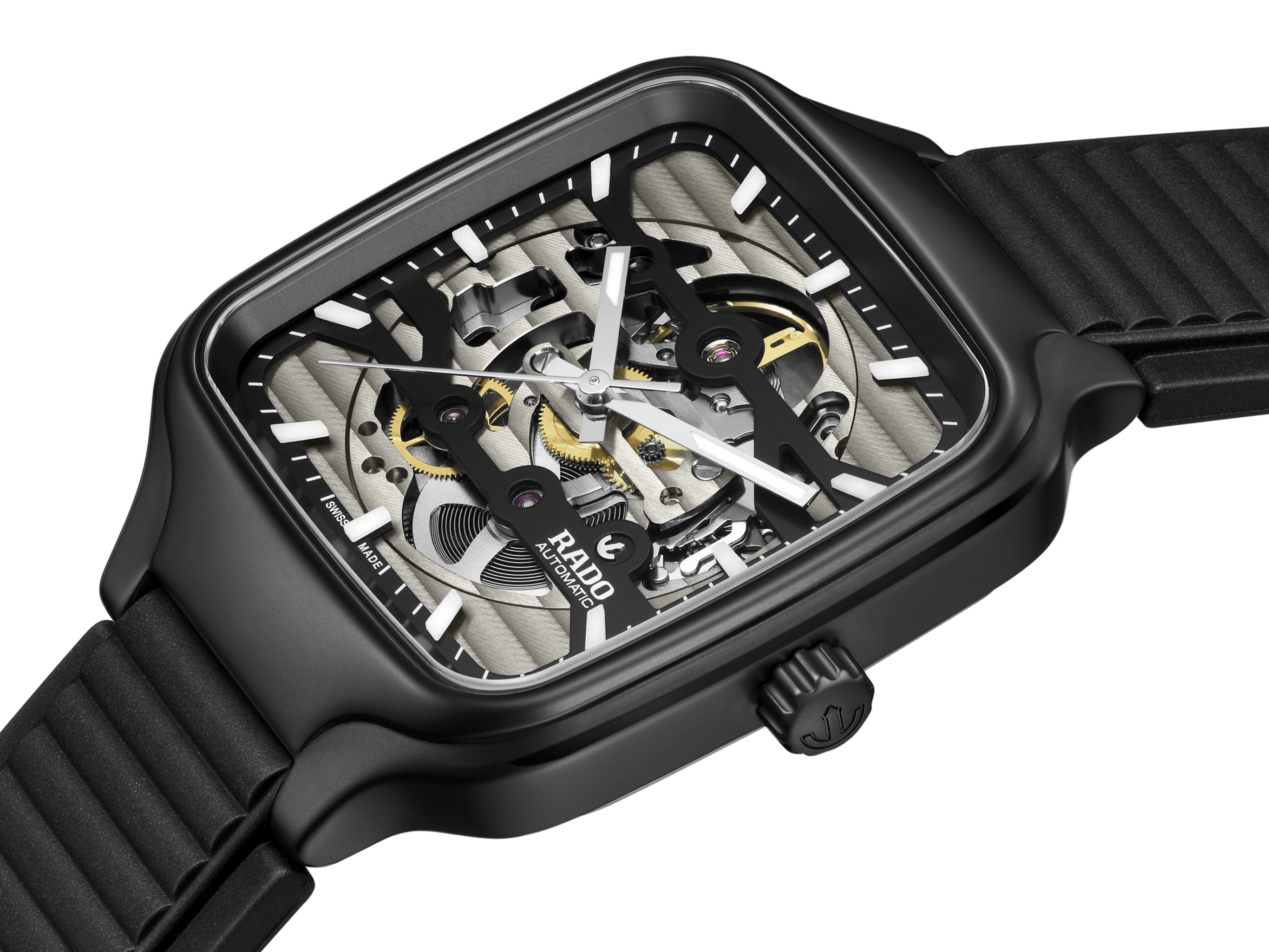 RADO True Square Automatic Skeleton 38mm Black Dial Men's Watch R27197169