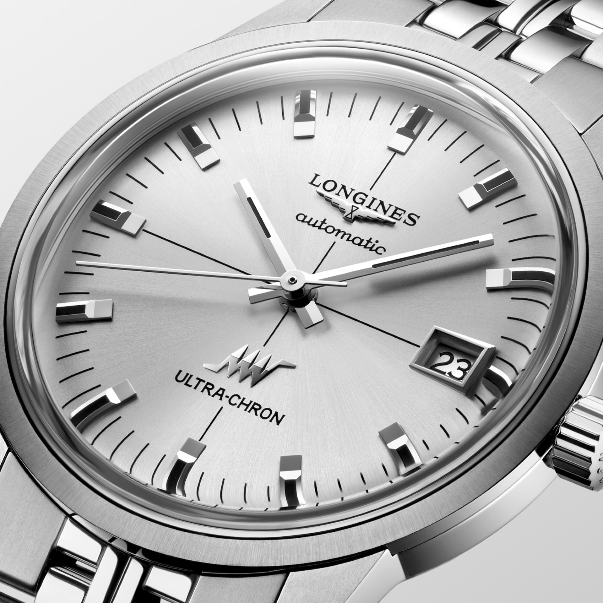 Longines Ultra-Chron Classic 37mm Sunray Silver Men's Watch L25374726