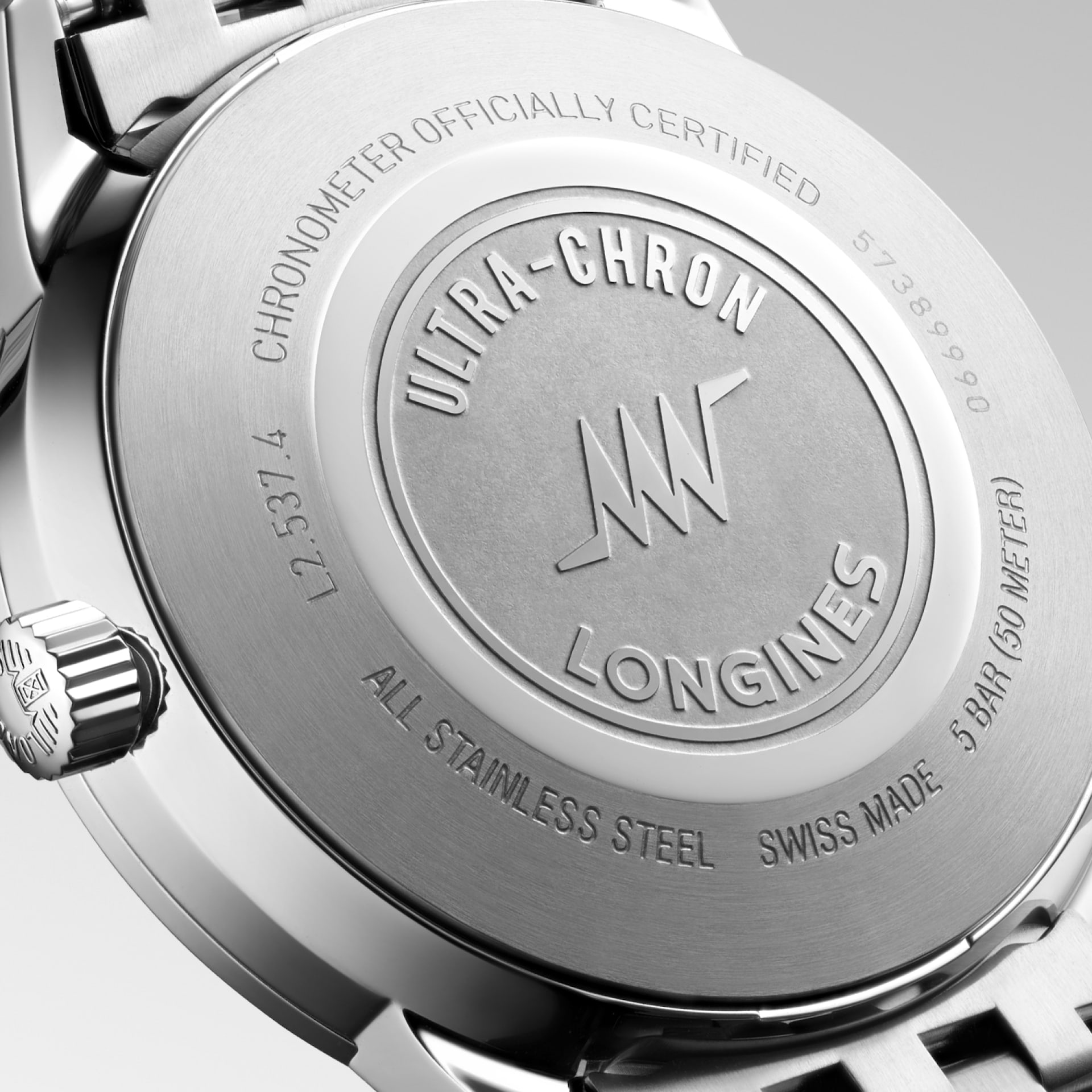 Longines Ultra-Chron Classic 37mm Sunray Silver Men's Watch L25374726