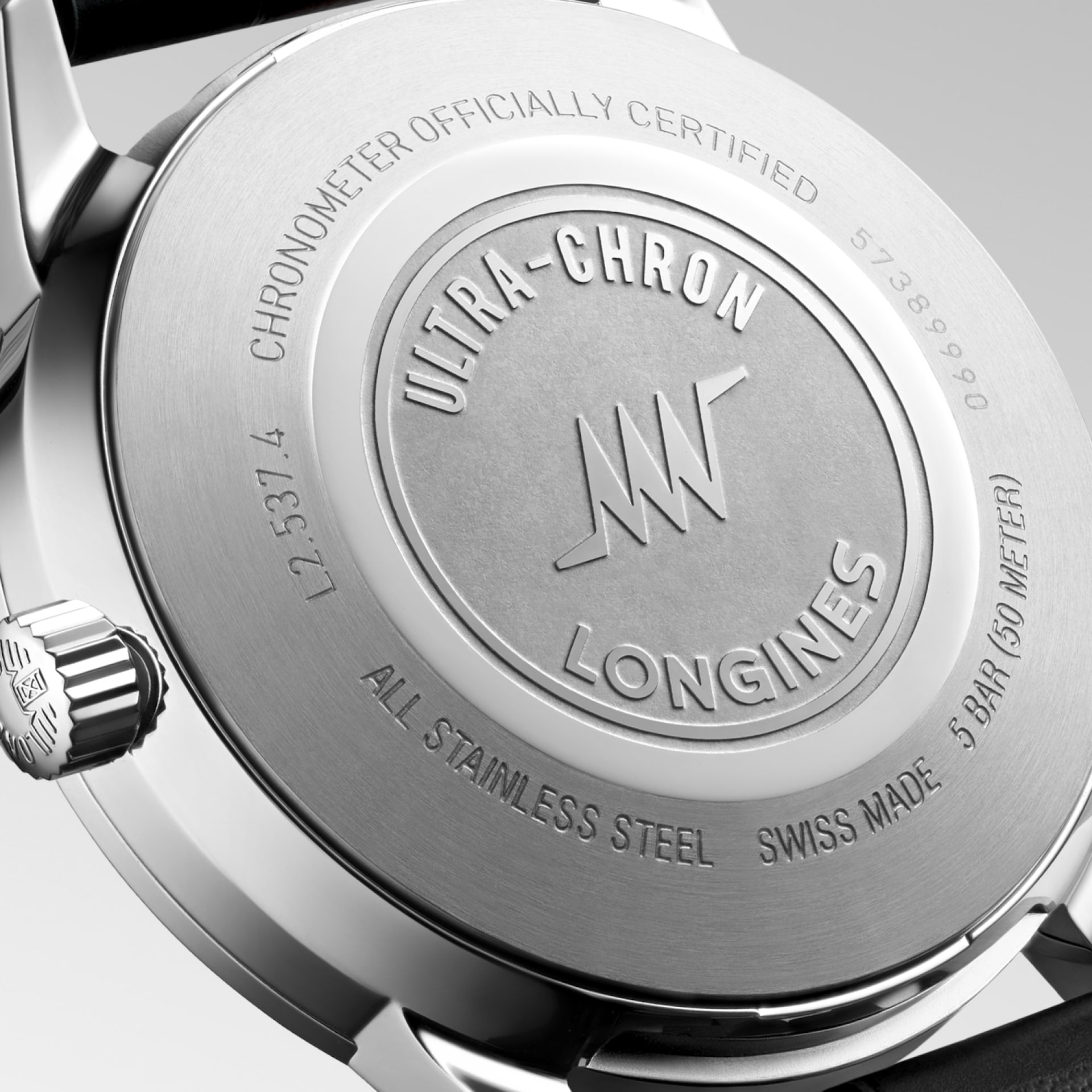 Longines Ultra-Chron Classic 37mm Sunray Silver Men's Watch L25374722