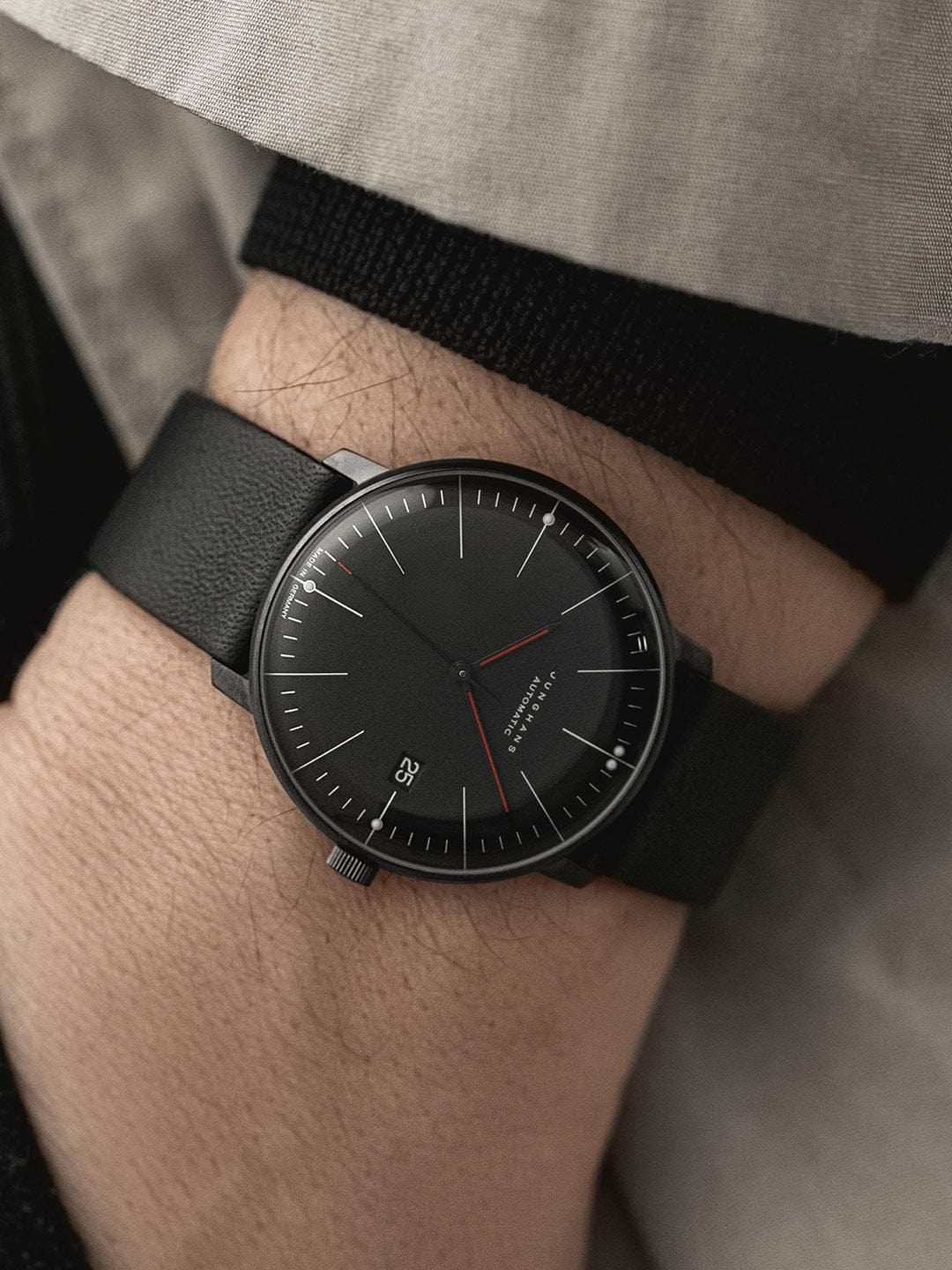 Junghans Max Bill Automatic Bauhaus 38mm Matt Black Dial Men's Watch 27/4308.02