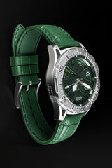 SOLAR AQUA Mishipeshu O. Green Croco 40mm Green Dial Men's Watch SA0050.0023.C