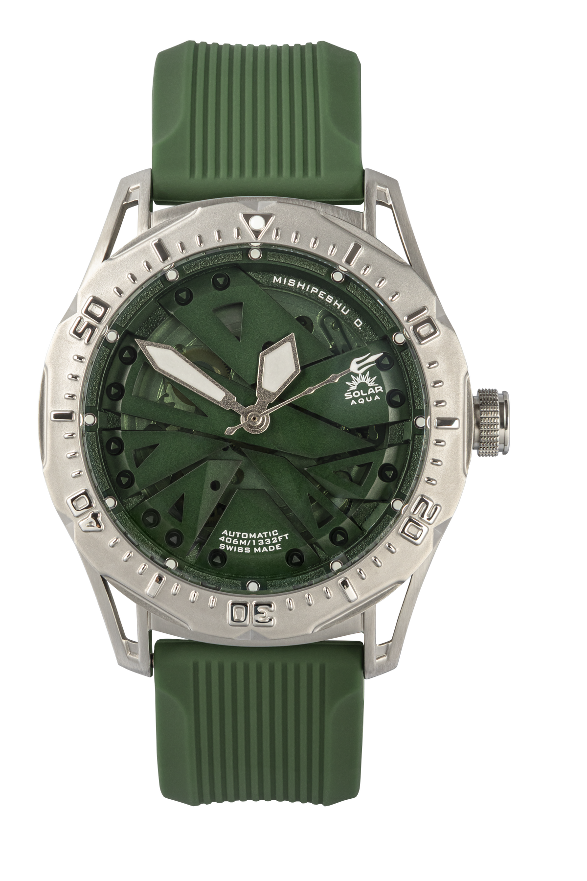 SOLAR AQUA Mishipeshu O. Green Modern 40mm Green Dial Men's Watch SA0050.0023