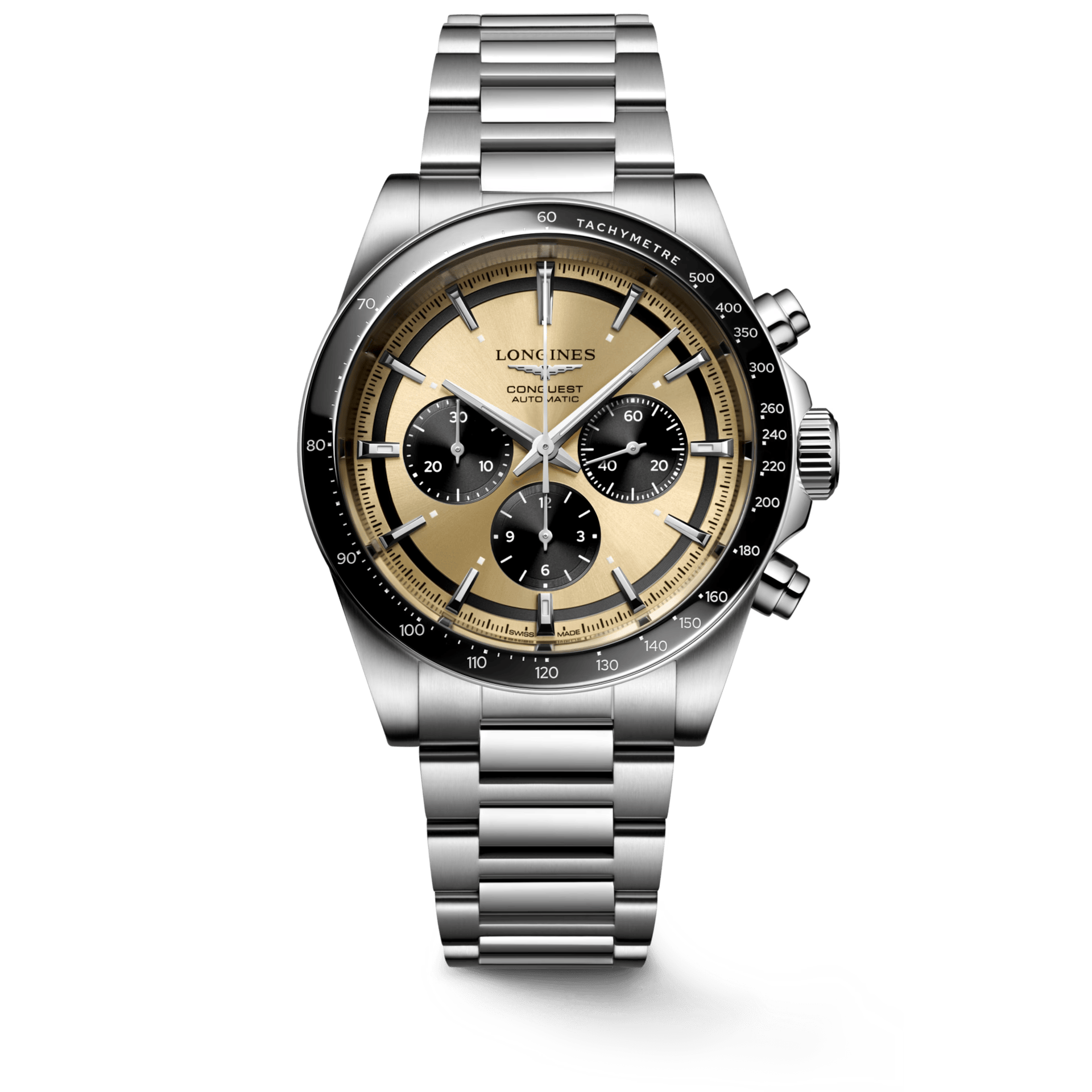 Longines Conquest Chronograph 42mm Champagne Dial Men's Watch L38354326