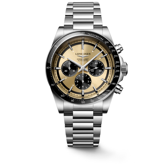 Longines Conquest Chronograph 42mm Champagne Dial Men's Watch L38354326