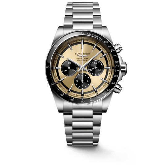 Longines Conquest Chronograph 42mm Champagne Dial Men's Watch L38354326