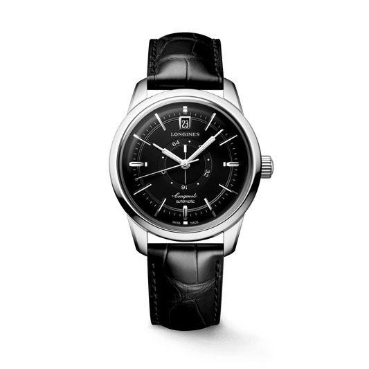 Longines Heritage Classic 38mm Central Power Reserve Black Men's Watch L16484522