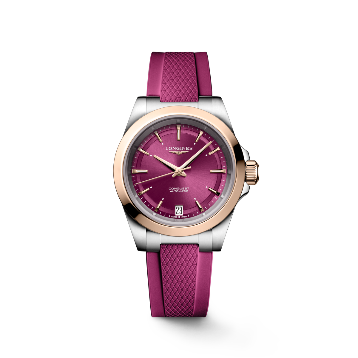 Longines Conquest 34mm Purple Dial Women's Watch L34305989
