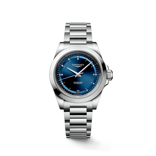 Longines Conquest Diamonds 34mm Blue Dial Steel Women's Watch L34304976