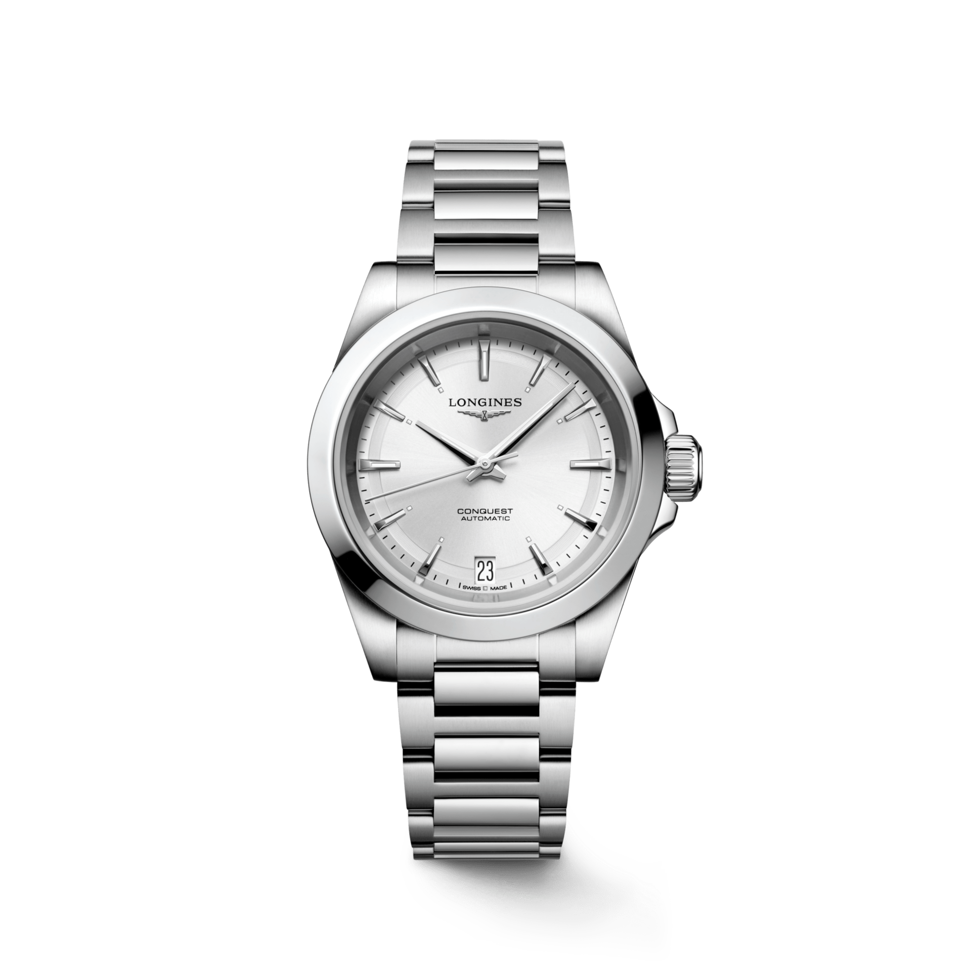 Longines Conquest 34mm Silver Dial Steel Women's Watch L34304726