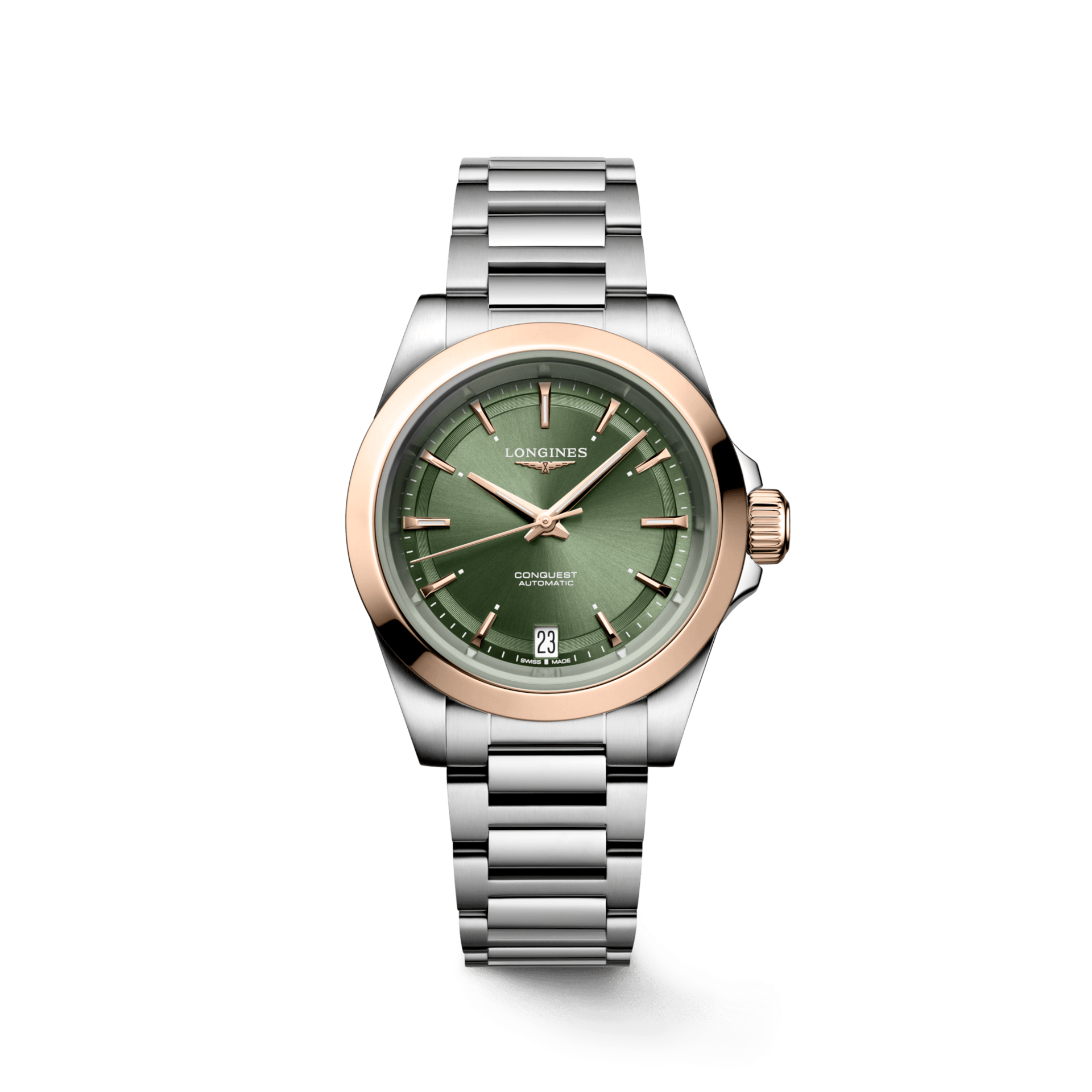 Longines Conquest 34mm Sunray Green Dial Women's Watch L34305026