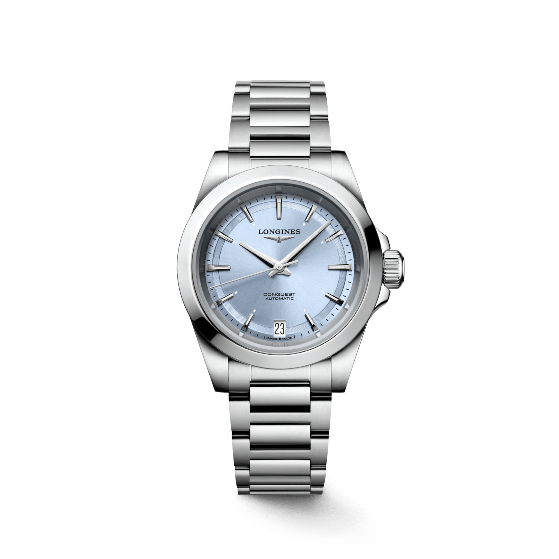 Longines Conquest 34mm Light Blue Dial Steel Women's Watch L34304926