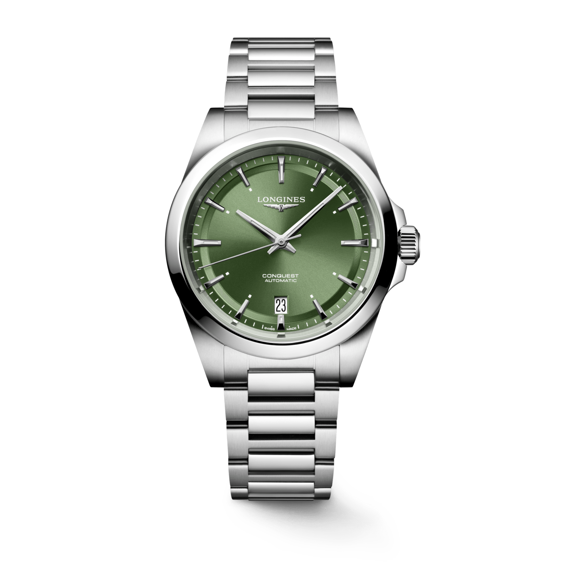 Longines Conquest 38mm Green Dial Steel Men's Watch L37204026