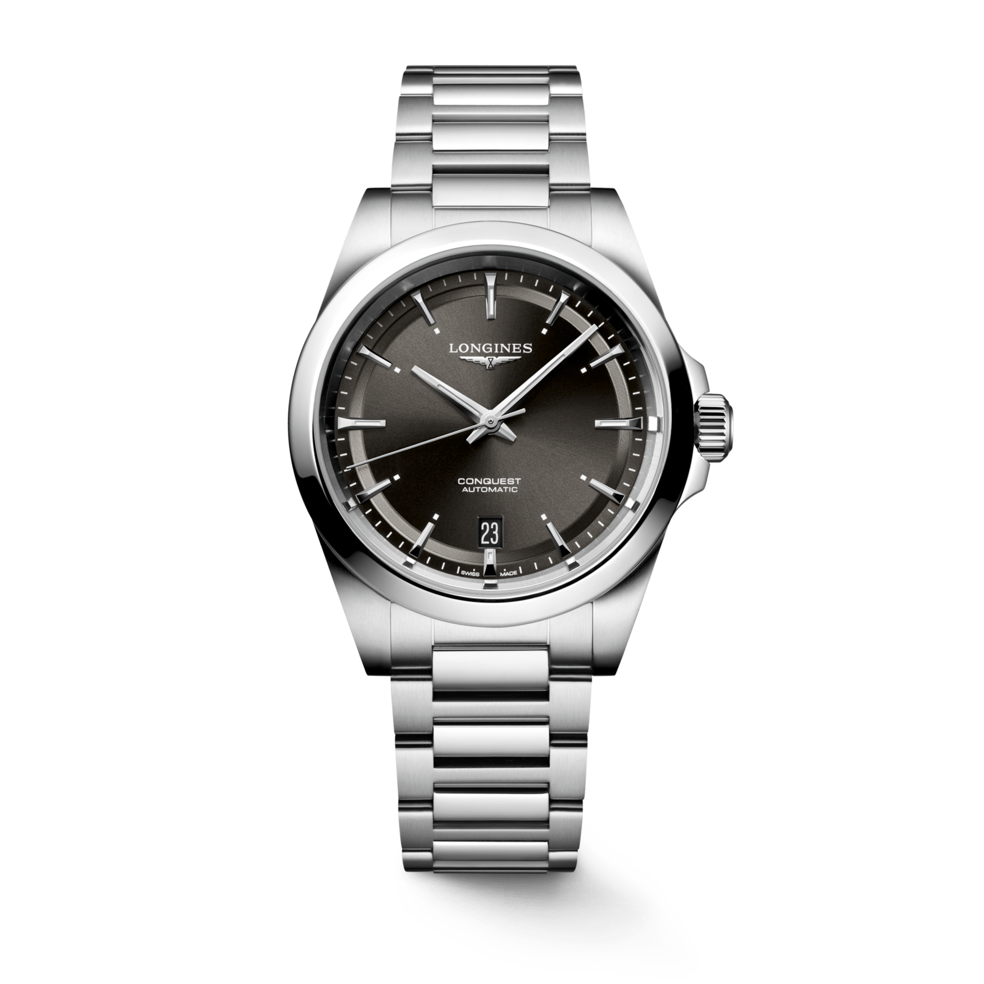 Longines Conquest 38mm Black Dial Steel Men's Watch L37204526