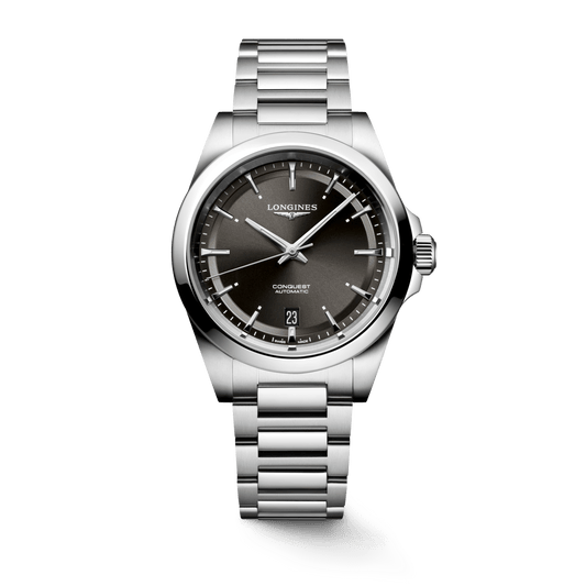 Longines Conquest 38mm Black Dial Steel Men's Watch L37204526