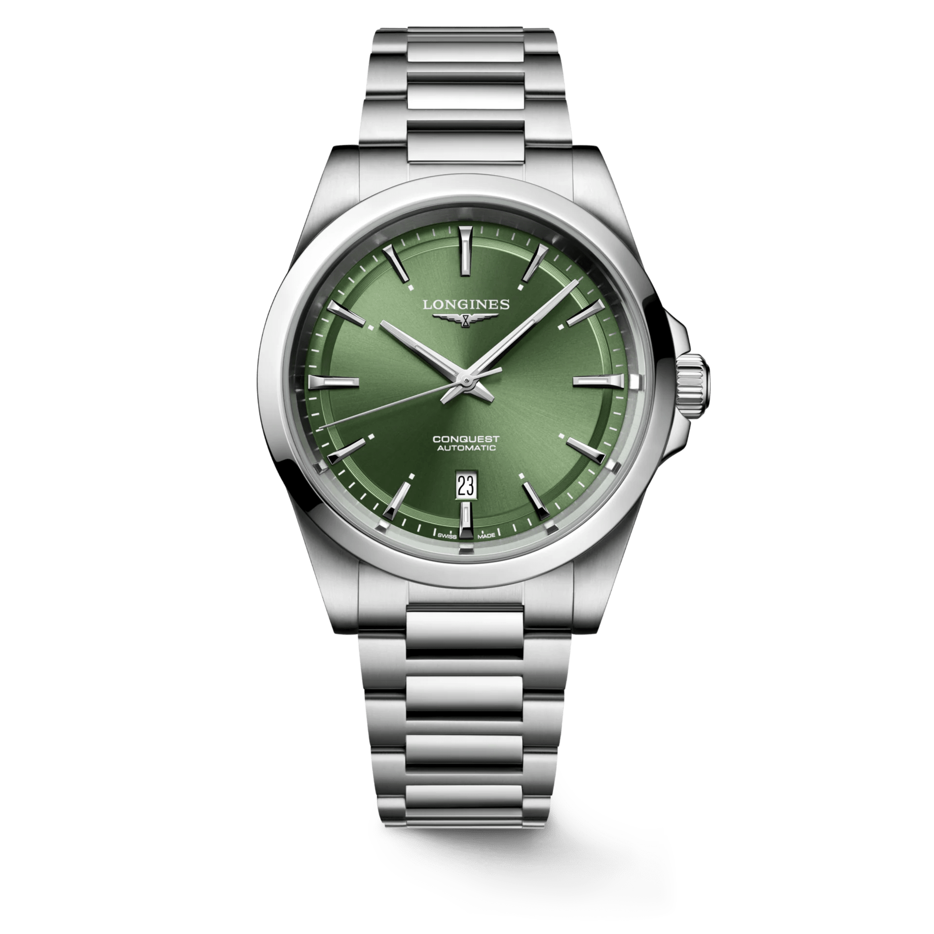 Longines Conquest 2023 41mm Green Dial Steel Men's Watch L38304026