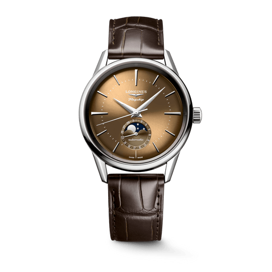 Longines Flagship Heritage 38.5mm Moonphase Brown Men's Watch L48154622