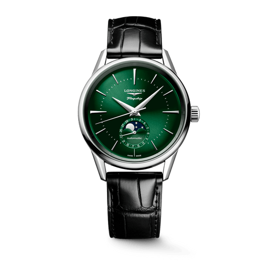 Longines Flagship Heritage 38.5mm Moonphase Green Dial Men's Watch L48154022