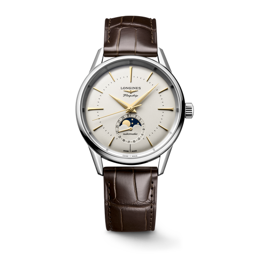 Longines Flagship Heritage Moonphase 38.5mm Silver Dial Men's Watch L48154782