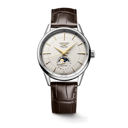 Longines Flagship Heritage Moonphase 38.5mm Silver Dial Men's Watch L48154782