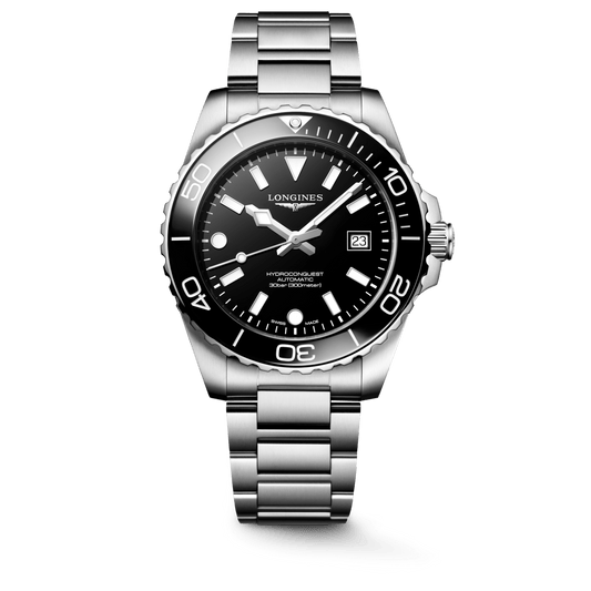 Longines HydroConquest 42mm Black Lacquered Dial Men's Watch L37884566
