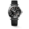 Longines HydroConquest GMT 41mm Black Rubber Men's Watch L37904569