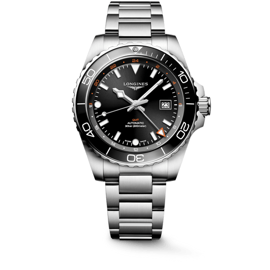 Longines HydroConquest GMT 43mm Black Dial Steel Men's Watch L38904566