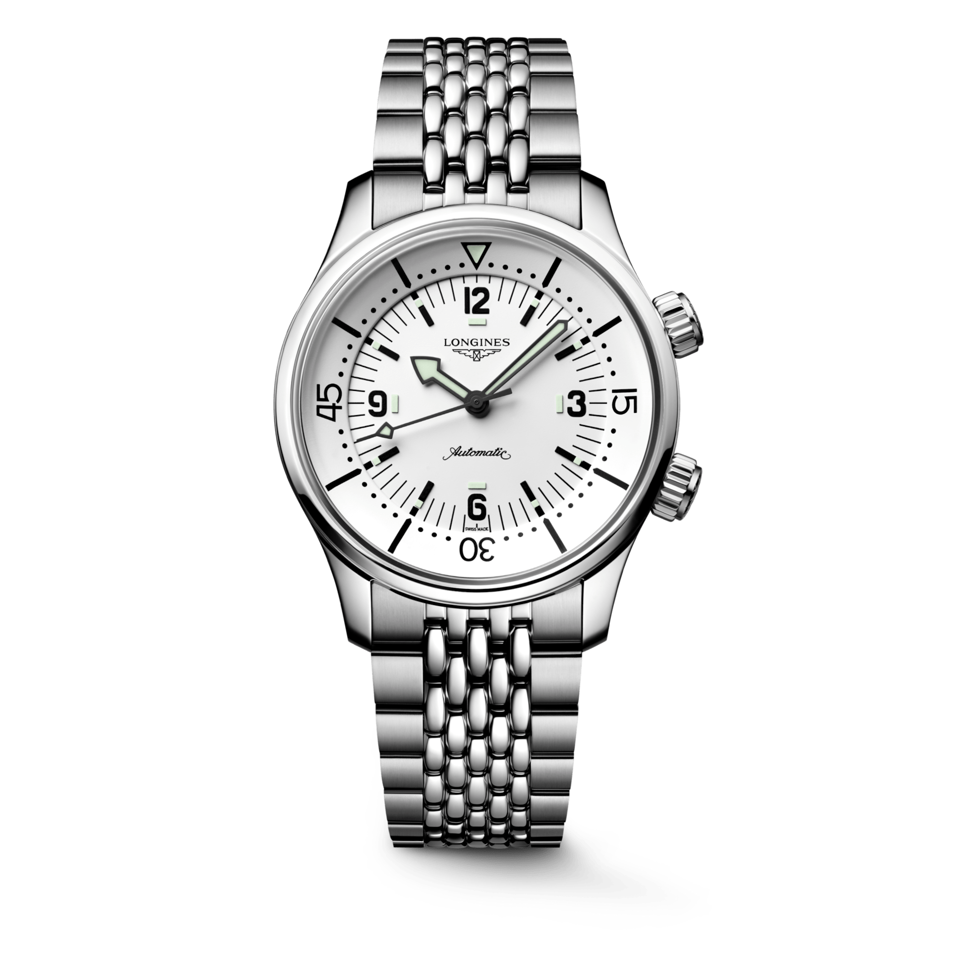 Longines Legend Diver 39mm White Matt Dial Men's Watch L37644166