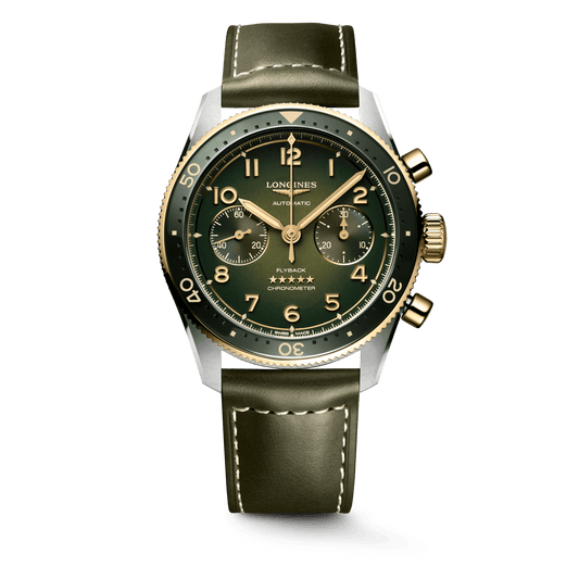 Longines Spirit Flyback 42mm Chronograph Green Sunray Men's Watch L38215532