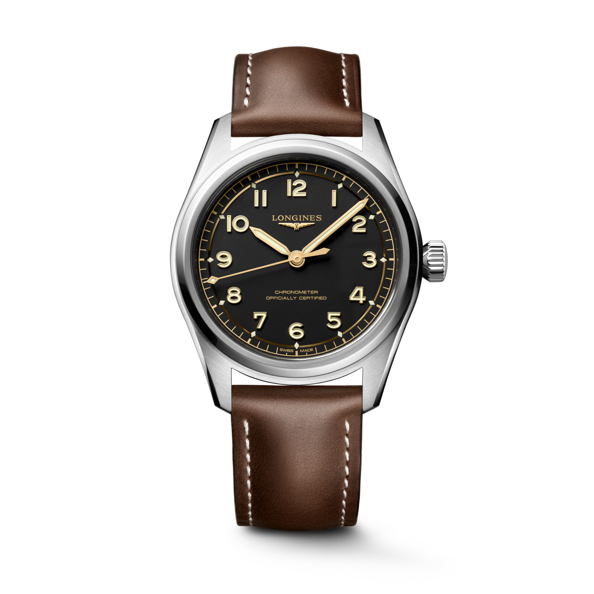 Longines Spirit Pilot 39mm Black Matt Dial Men's Watch L38094532