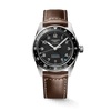 Longines Spirit Zulu Time 39mm Black Dial GMT Leather Men's Watch L38024532