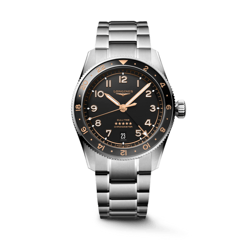 Longines Spirit Zulu Time 39mm Black Matt Dial GMT Men's Watch L38024506