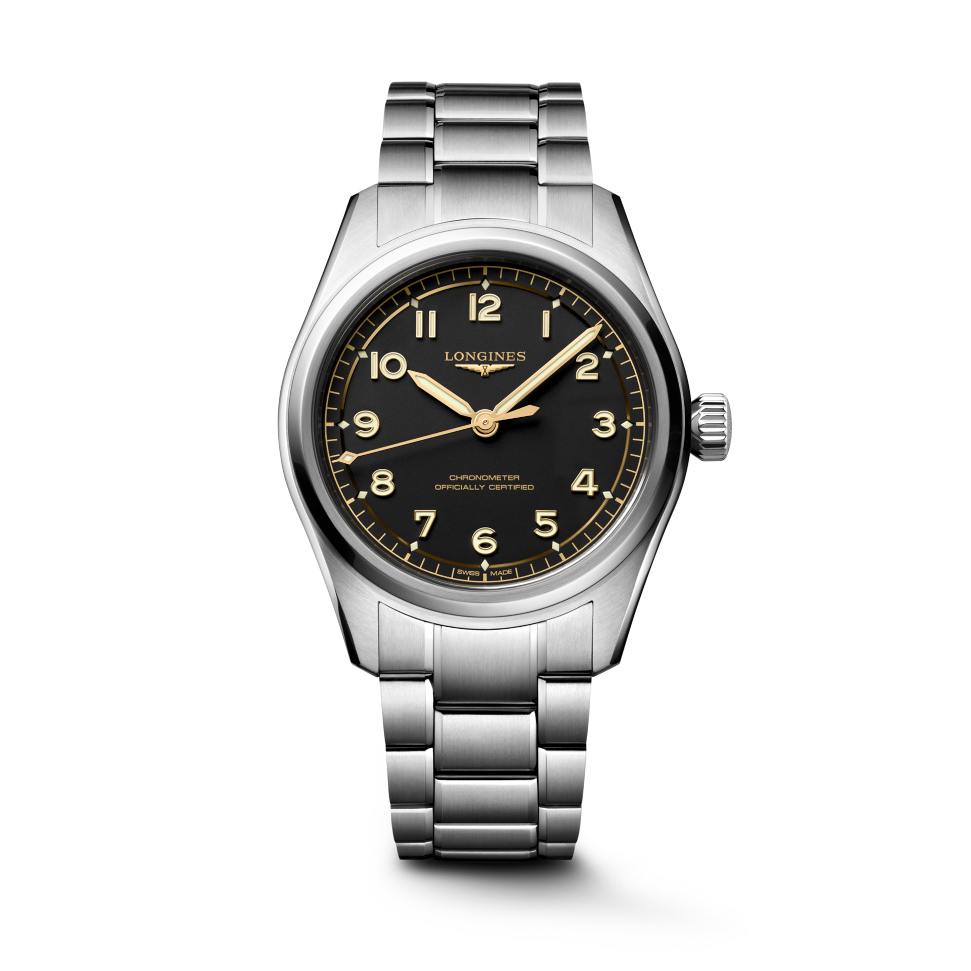 Longines Spirit Pilot 39mm Black Matt Dial Men's Watch L38094536