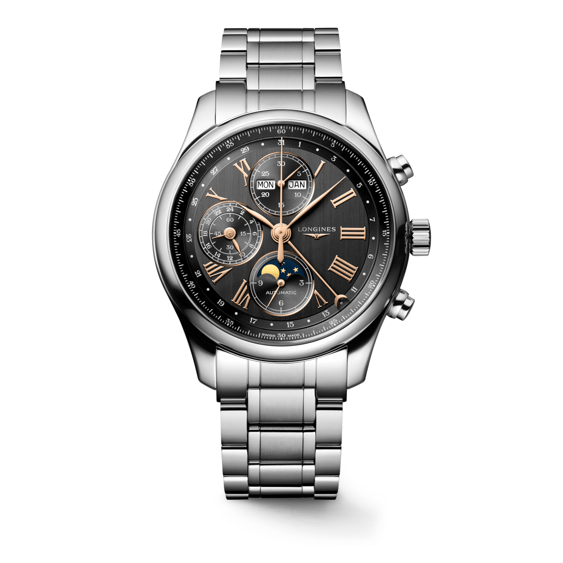 Longines Master Collection 42mm Anthracite Dial Steel Men's Watch L27734616