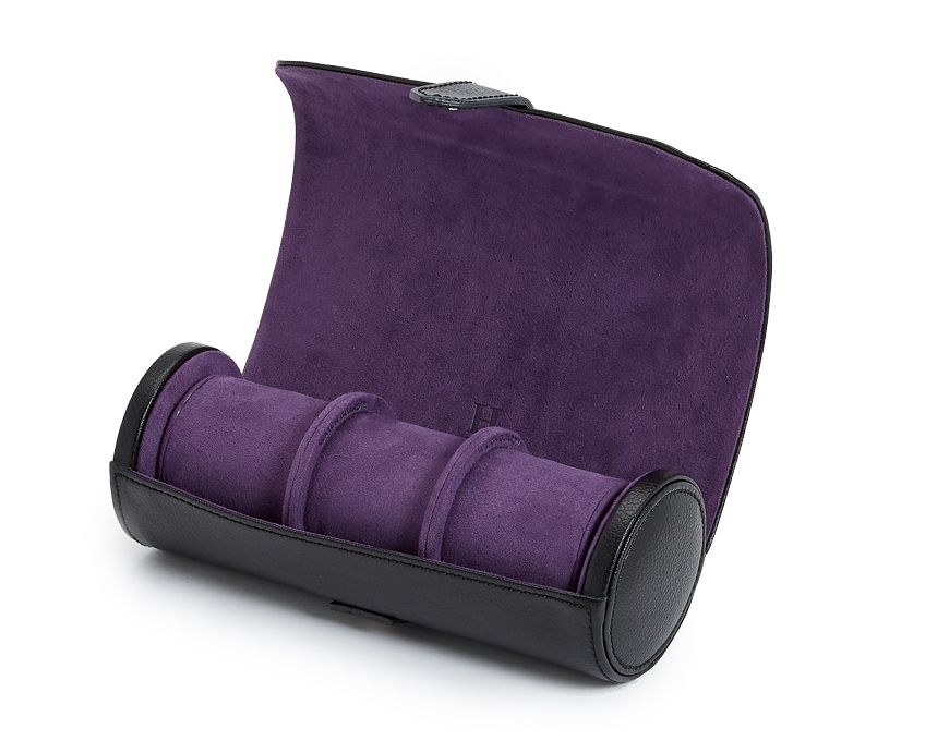 WOLF Heritage Triple Watch Roll Blake Black/Purple 305628