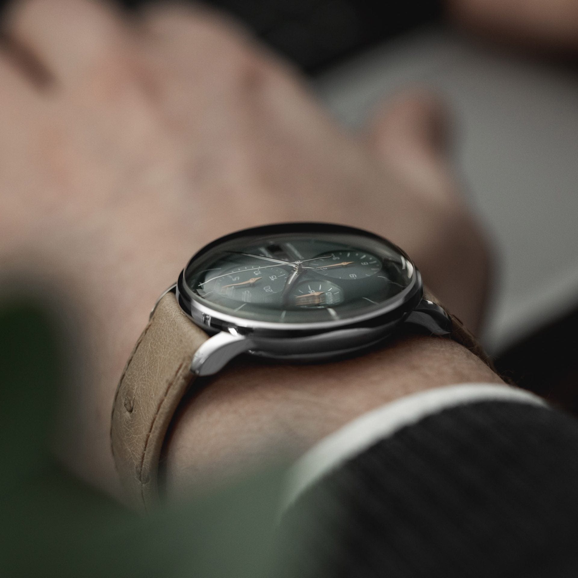 Junghans Meister Chronoscope 40.7mm Fir Green Dial Men's Watch 27/4222.03