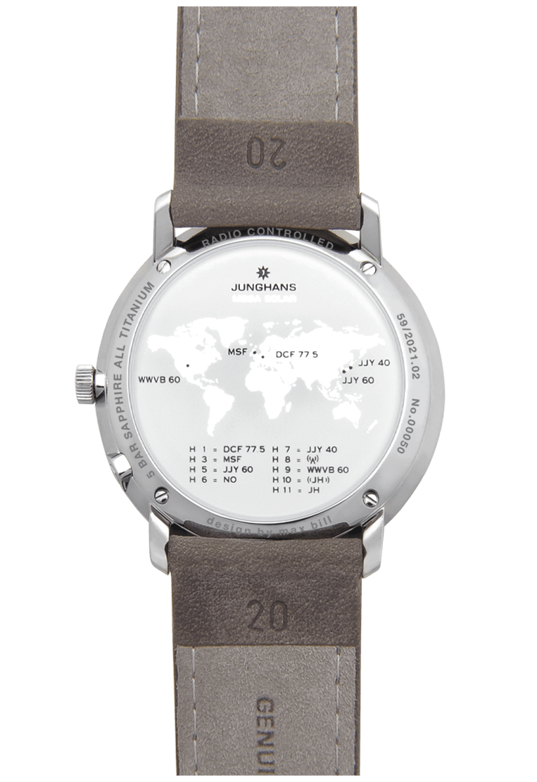 Junghans Max Bill Mega Solar 38mm Matt White Dial Women's Watch 59/2021.02