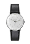 Junghans Max Bill Hand-Winding Black Leather Strap Unisex Watch 027/3700.04