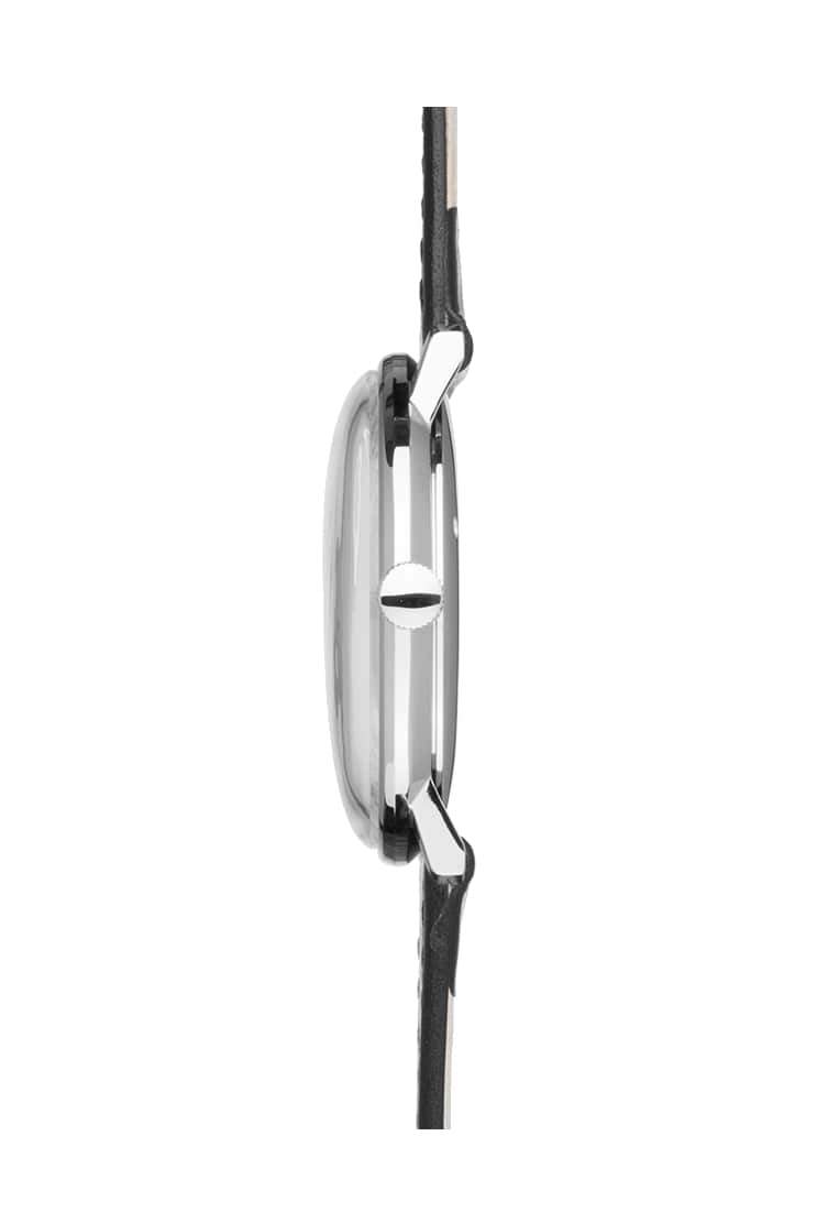 Junghans Max Bill Hand-Winding Black Leather Strap Unisex Watch 027/3700.04