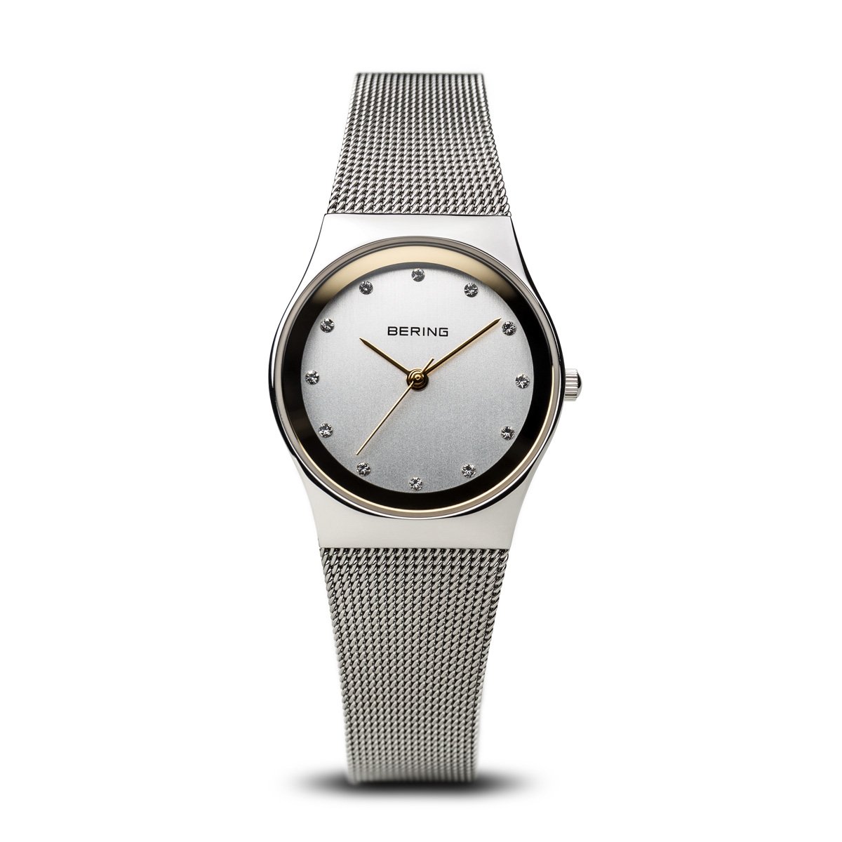 BERING Classic 27mm Polished Silver Milanese Strap Women's Watch 12927-010